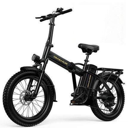 SOHAMO H3 Electric Bike for Adults 20" Fat Tire Folding Ebike, 750W Motor, 48V 15Ah Removable Battery, Front Suspension, Shimano 7 Speed Mountain Bike